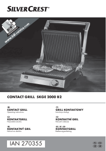 Használati útmutató SilverCrest IAN 270355 Kontaktgrill