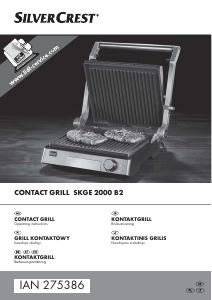 Instrukcja SilverCrest IAN 275386 Kontakt grill