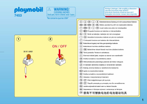 Manual Playmobil set 7453 Accessories Barricade and warning light