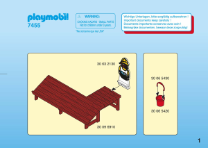 Manuale Playmobil set 7455 Accessories Banco del pesce