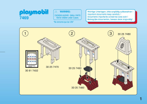 Bedienungsanleitung Playmobil set 7469 Accessories Einrichtung Burgküche