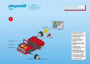 Manual de uso Playmobil set 7962 Accessories Jeep 4×4 rojo