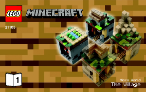 Brugsanvisning Lego set 21105 Minecraft Micro World – Landsbyen
