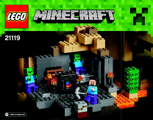 Brugsanvisning Lego set 21119 Minecraft Fangehullet