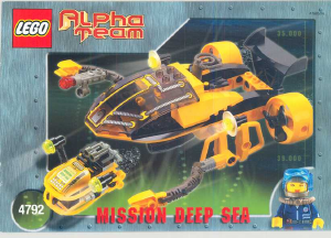 Manuale Lego set 4792 Alpha Team Sottomarino giallo