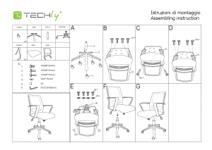 Bruksanvisning Techly ICA-CT MC064 Arbetsstol