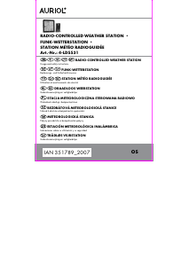 Bedienungsanleitung Auriol IAN 351789 Wetterstation