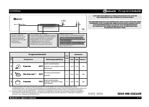 Bedienungsanleitung Bauknecht GSFE 3000 WS Geschirrspüler