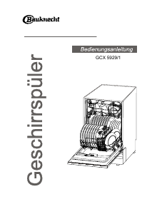 Bedienungsanleitung Bauknecht GCX 5929/1 Geschirrspüler