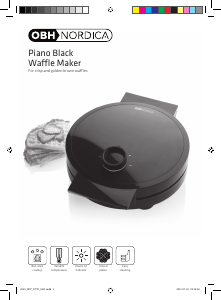 Manual OBH Nordica 6950 Piano Black Waffle Maker