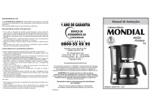 Manual Mondial C-09 Bella Arome Máquina de café
