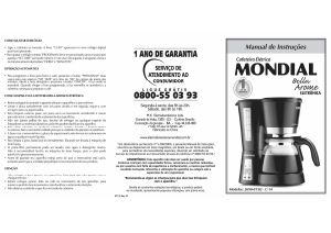 Manual Mondial C-14 Bella Arome Máquina de café