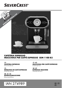 Manual SilverCrest IAN 274989 Máquina de café expresso