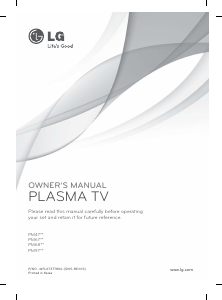 Manual LG 60PM6700 Televisor plasma