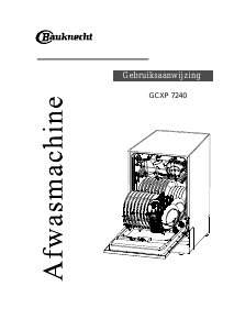 Handleiding Bauknecht GCXP 7240 Vaatwasser