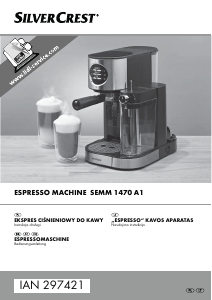 Vadovas SilverCrest IAN 297421 Espresso kavos aparatas