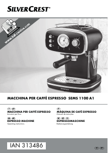 Manual SilverCrest IAN 313486 Máquina de café expresso