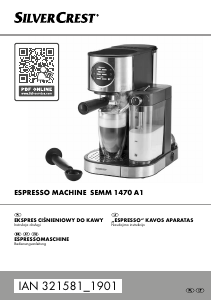 Vadovas SilverCrest IAN 321581 Espresso kavos aparatas