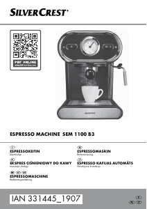 Käyttöohje SilverCrest IAN 331445 Espressokeitin