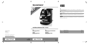 Manual SilverCrest IAN 75769 Máquina de café expresso