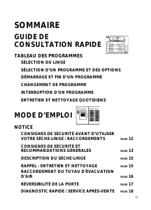 Mode d’emploi Bauknecht TRA PRESTIGE/1 Sèche-linge