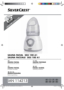 Manual SilverCrest IAN 114213 Sauna facial