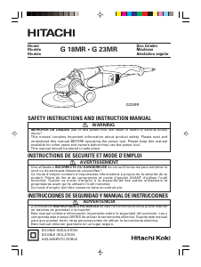 Mode d’emploi Hitachi G 23MR Meuleuse angulaire