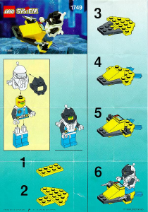 Handleiding Lego set 1749 Aquanauts Aquanaut