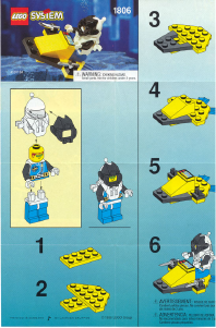 Manual Lego set 1806 Aquanauts Paravane