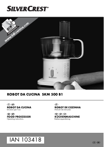 Manual SilverCrest IAN 103418 Robot de cozinha