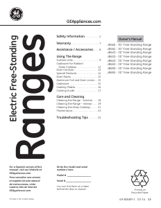 Manual GE JB695EF1ES Range