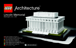 Käyttöohje Lego set 21022 Architecture Lincoln Memorial -muistomerkki