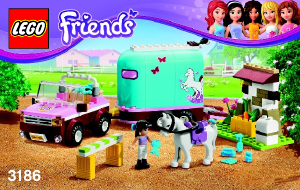 Manual Lego set 3186 Friends Emmas horse trailer