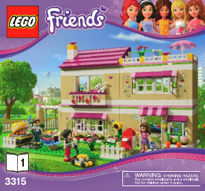 Manual Lego set 3315 Friends Olivias house