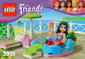 Handleiding Lego set 3931 Friends Emma's zwembadje