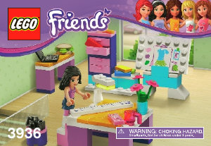 Handleiding Lego set 3936 Friends Emma's ontwerpshow