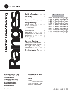 Manual de uso GE JB690SIF1SS Cocina