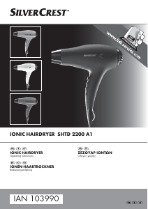 Εγχειρίδιο SilverCrest IAN 103990 Πιστολάκι μαλλιών