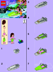 Manuale Lego set 30115 Friends Barca della giungla