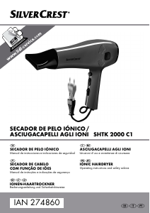 Manual de uso SilverCrest IAN 274860 Secador de pelo