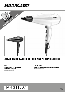 Manual SilverCrest IAN 311307 Secador de cabelo