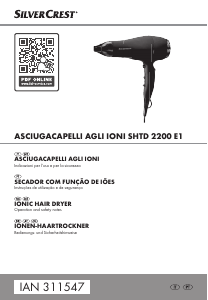 Manuale SilverCrest IAN 311547 Asciugacapelli