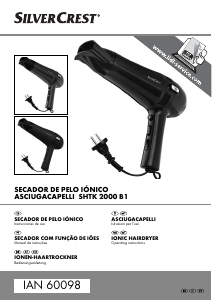 Manual SilverCrest IAN 60098 Secador de cabelo