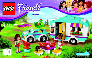 Instrukcja Lego set 41034 Friends Samochód z przyczepą