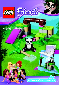Handleiding Lego set 41049 Friends Panda bamboebos