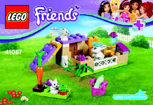Manuale Lego set 41087 Friends Il coniglietto e i cuccioli