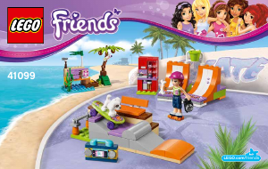 Instrukcja Lego set 41099 Friends Skatepark w Heartlake