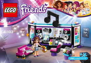 Manuale Lego set 41103 Friends Lo studio di registrazione della pop star