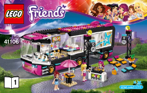 Handleiding Lego set 41106 Friends Popster toerbus