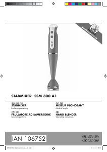 Mode d’emploi SilverCrest IAN 106752 Mixeur plongeant